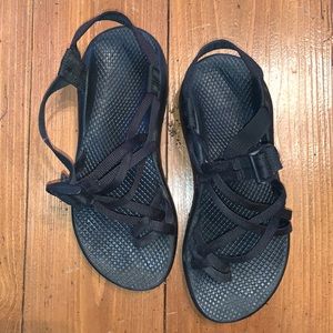 Black double strap Chacos 8.5